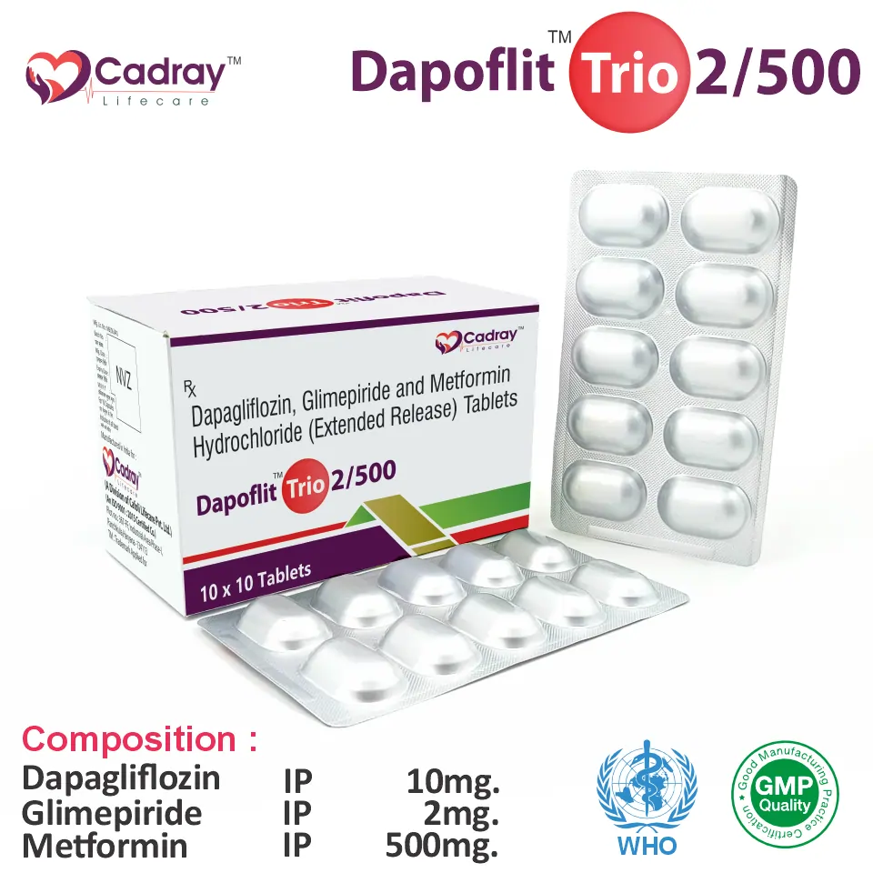 Dapagliflozin Glimepiride Metformin Anti-Diabetic Tablet Packaging